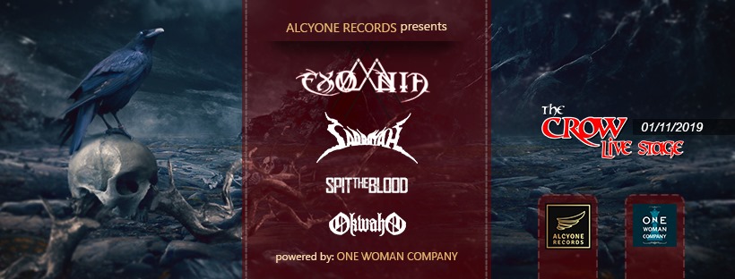 Exomnia, Saddayah, Spit the Blood, Okwaho ζωντανά στη σκηνή του Crow