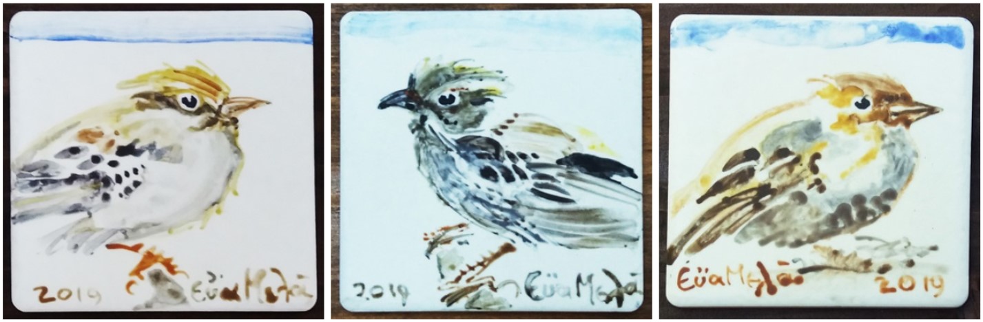 «Διακοσμητικά και άλλα... Ζωγραφική και εφαρμογές», Εύα Μελά - Τα πουλιά, ως σύμβολο ελευθερίας